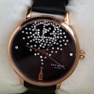 Kate Spade Metro Champagne Watch (Black)